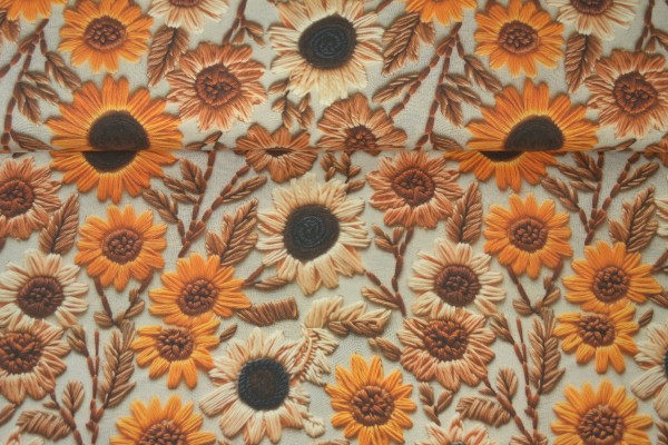 Canvas Deko Stoff Sonnenblumen