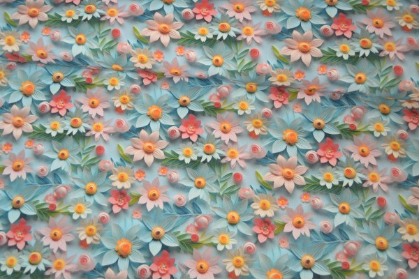 Canvas Deko Stoff Blumen